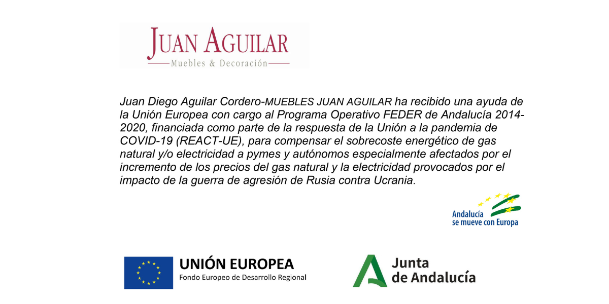 Ayuda Unión Europea Muebles Juan Aguilar Ayuda Unión Europea Muebles Juan Aguilar